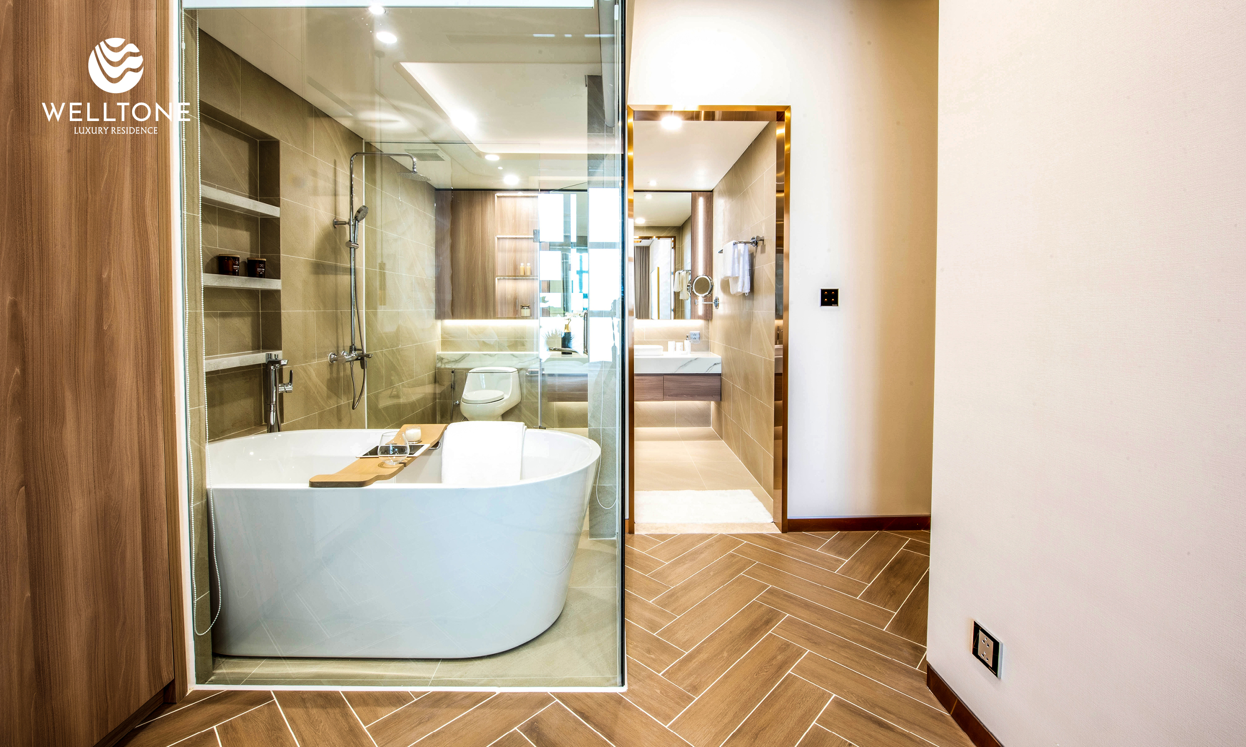 Căn hộ 2 phòng ngủ Welltone Luxury Residence - phòng tắm