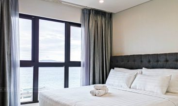 Phòng ngủ 1 - Căn hộ Gold Coast 2 phòng ngủ trực diện biển Nha Trang cực đẹp, đầy đủ nội thất