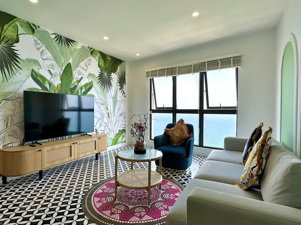 phòng khách view biển - 3 phòng ngủ Gold Coast trực biển Nha Trang cực đẹp | Siêu V.I.P