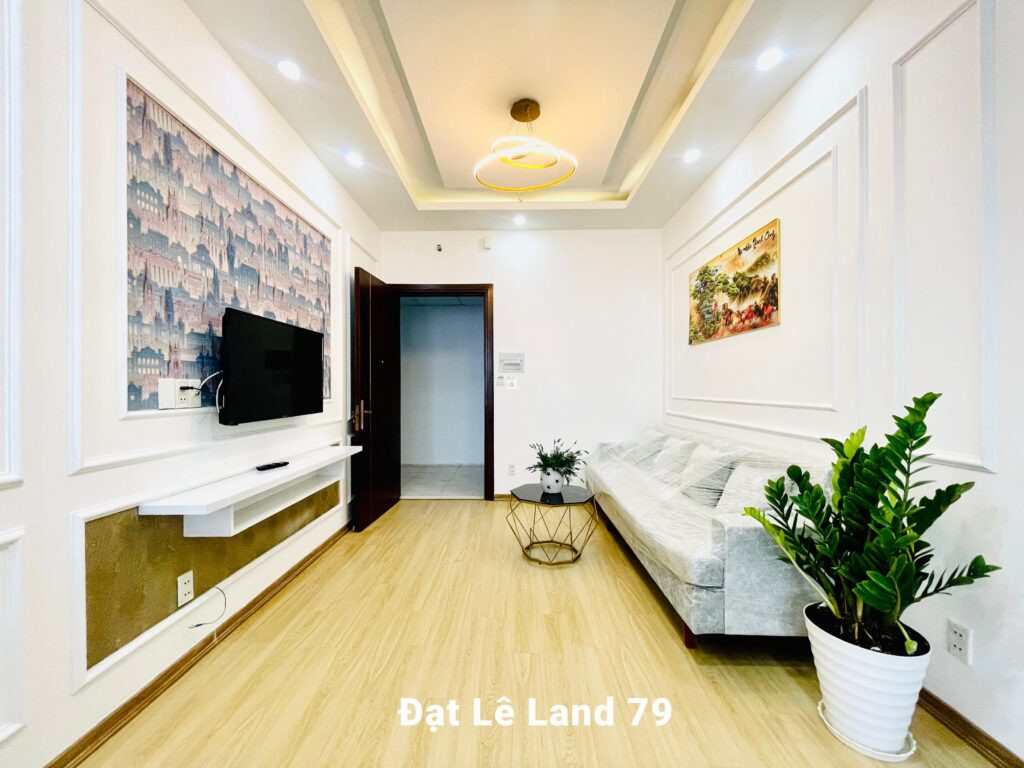 Phòng khách Căn hộ Mường Thanh Viễn Triều xéo biển tầng 34 | Đẹp và rẻ